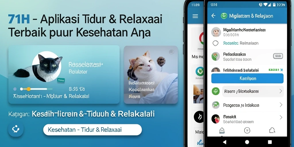 Tampilan utama aplikasi 71H yang menenangkan untuk relaksasi.