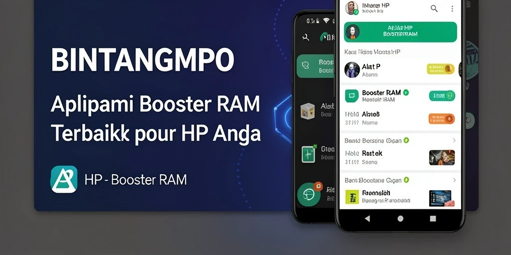 Tampilan antarmuka BINTANGMPO yang sederhana dan efisien untuk memboost RAM.