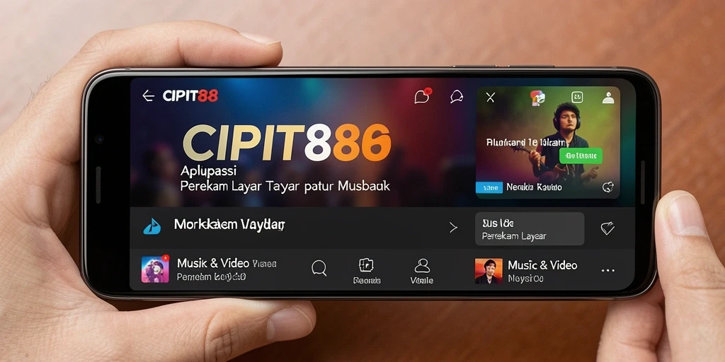 Antarmuka aplikasi CIPIT88 saat merekam layar perangkat.
