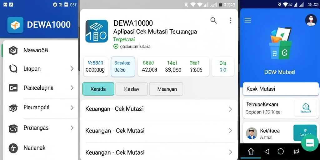 Antarmuka aplikasi DEWA1000 untuk cek mutasi yang modern dan intuitif.