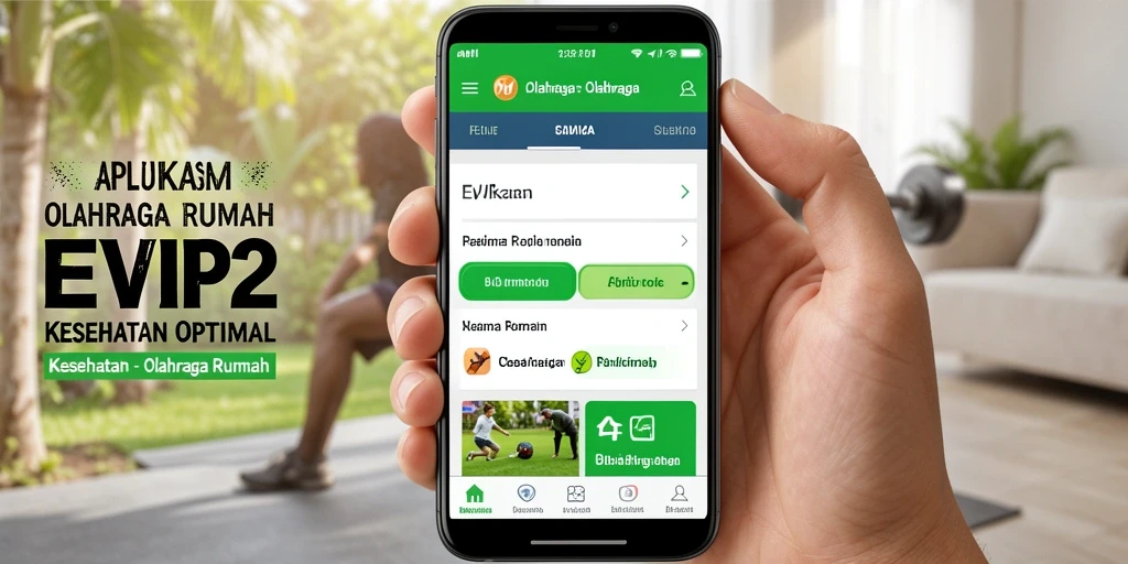 Tampilan antarmuka aplikasi EVIP2 yang user-friendly untuk Olahraga Rumah.