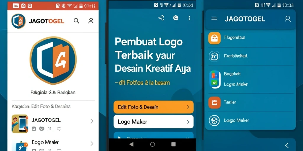 Tampilan antarmuka JAGOTOGEL yang sederhana dan fungsional untuk pembuatan logo.