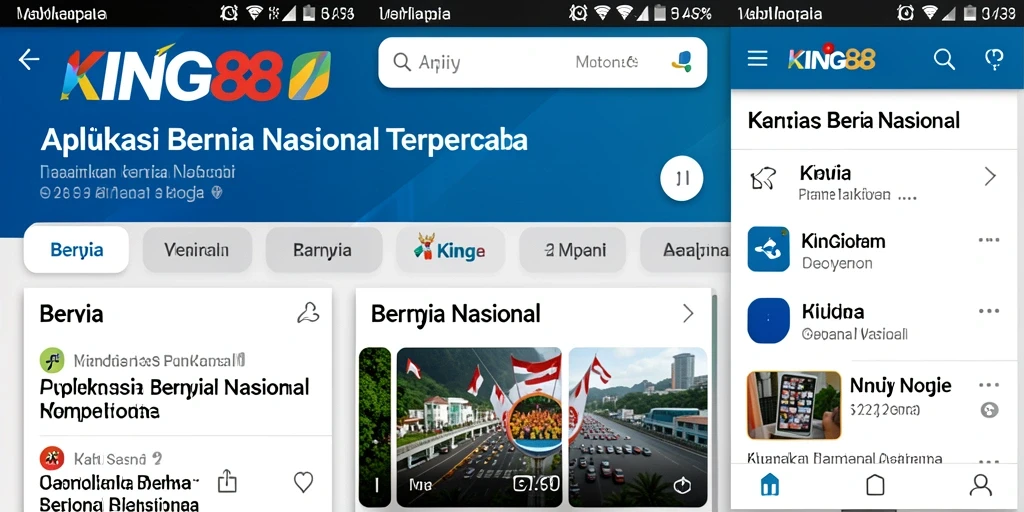 Tampilan utama KING88 dengan daftar berita terbaru.