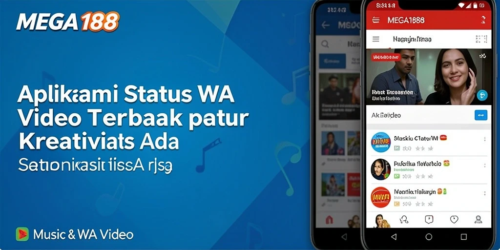 Antarmuka MEGA188 menampilkan opsi video yang beragam untuk status WA.