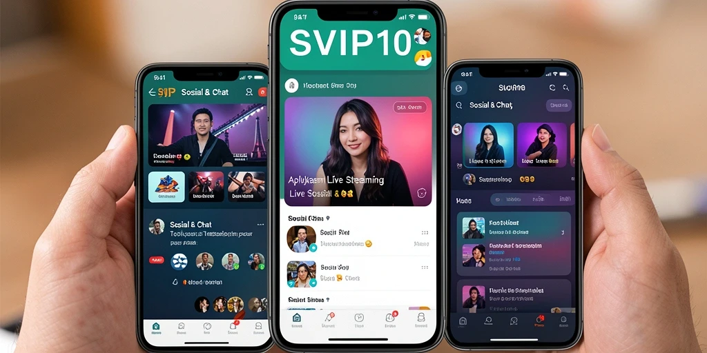 Tampilan antarmuka SVIP10 yang ramah pengguna untuk Live Streaming.