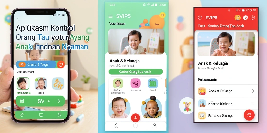 Antarmuka utama SVIP5 menunjukkan fitur kontrol orang tua yang mudah digunakan.